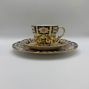 Royal Crown Derby Imari 2451 tea cup 3 piece set. Dover shape tea/coffee cup set